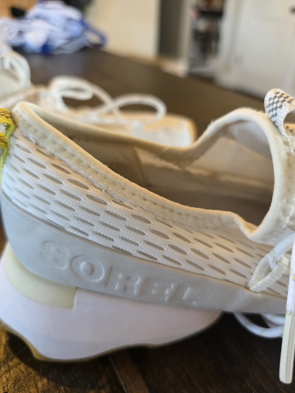 Sorel White Women's Athletic Sneakers with Gum Sole - Picture 5 of 6